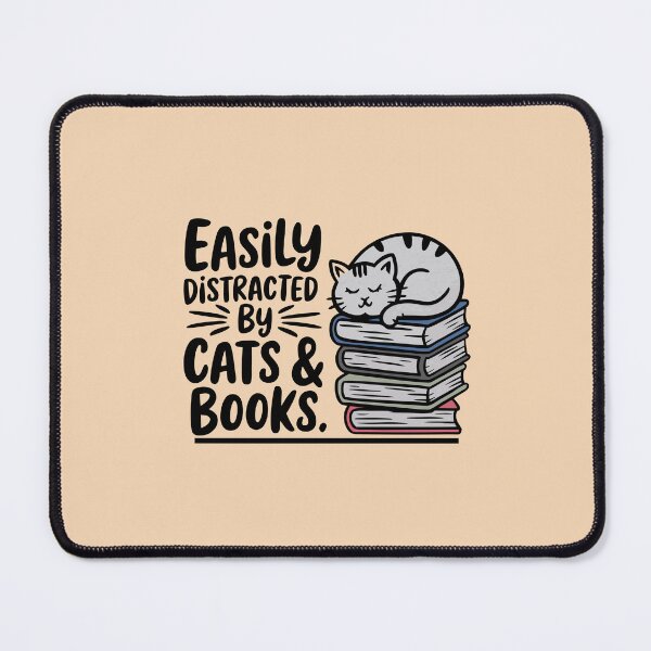 Item preview, Easily Distracted By Cats and Books designed and sold by Isanoe.