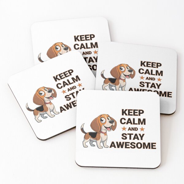 Item preview, KEEP CALM AND STAY AWESOME-MOTIVATION-CUTE BEAGLE designed and sold by Gihan-Design.