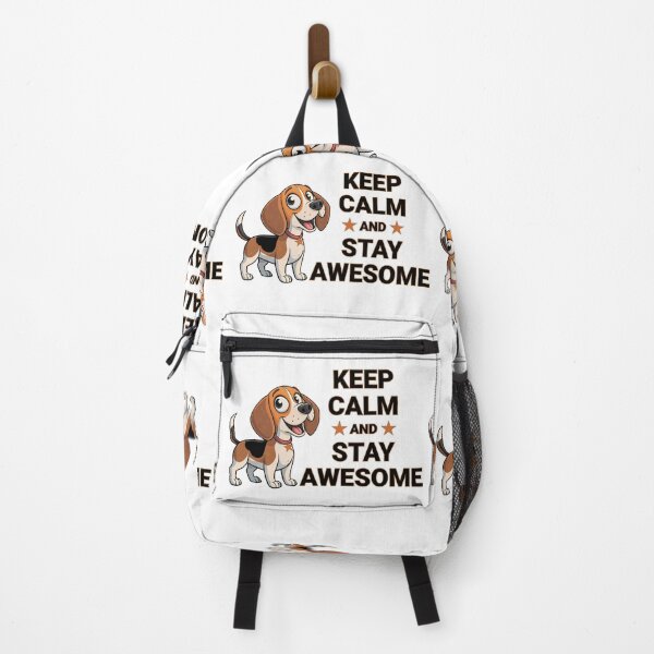 Item preview, KEEP CALM AND STAY AWESOME-MOTIVATION-CUTE BEAGLE designed and sold by Gihan-Design.