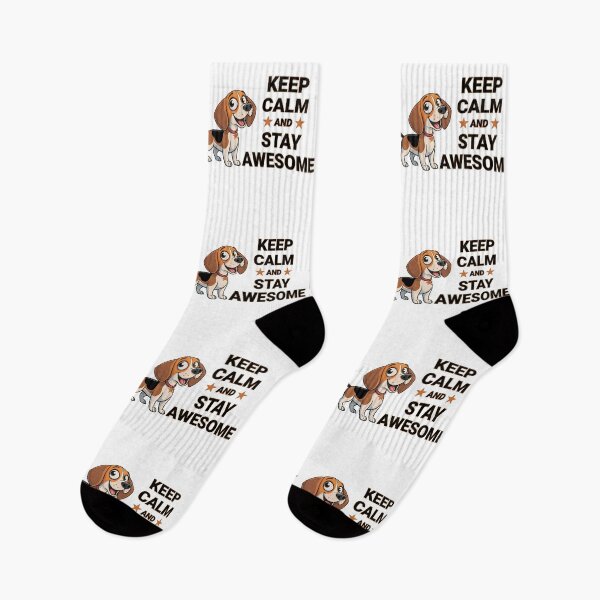 Item preview, KEEP CALM AND STAY AWESOME-MOTIVATION-CUTE BEAGLE designed and sold by Gihan-Design.
