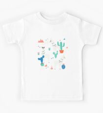 Sommer Lamas in der Wüste Muster Kinder T-Shirt