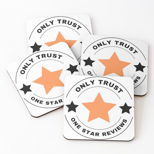 Item preview, Only Trust One Star Reviews Shopping designed and sold by PixelInkCraft.