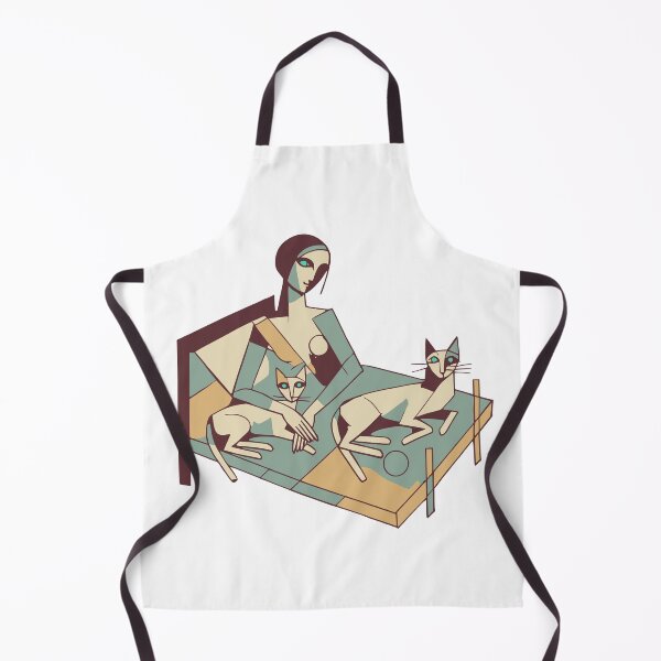 Item preview, Abstract Dadaist Woman with Cats on Bed designed and sold by 2Blue-Dots.
