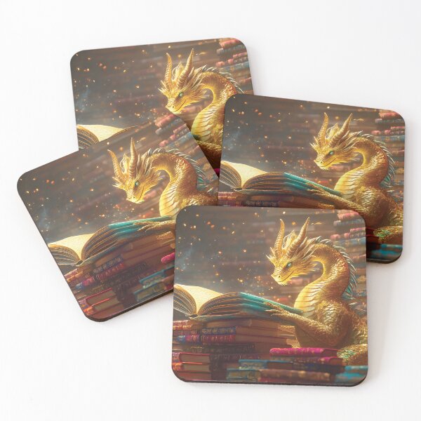 Item preview, Golden Bookwyrm Reading Library designed and sold by Playing In Mud.