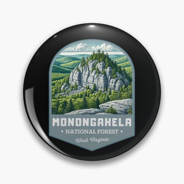 Item preview, Retro Monongahela National Forest West Virginia USA Travel Art Landscape designed and sold by MaateoDesign.