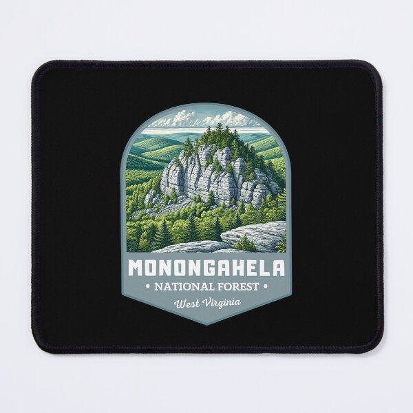 Item preview, Retro Monongahela National Forest West Virginia USA Travel Art Landscape designed and sold by MaateoDesign.