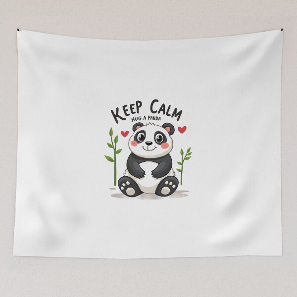 Item preview, Keep calm and hug a panda designed and sold by FriendlyLlama.