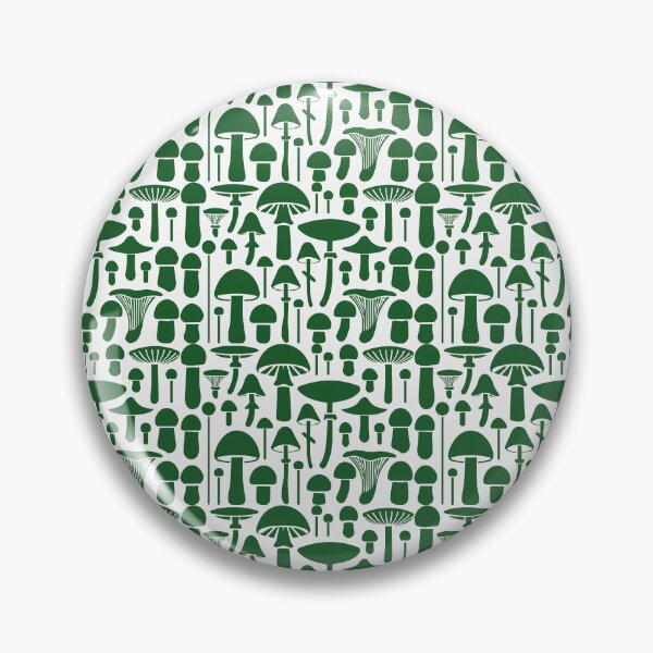 Item preview, Pilze & Waldfreude: Grünes Pilzmuster auf weißem Hintergrund designed and sold by IraNiva.