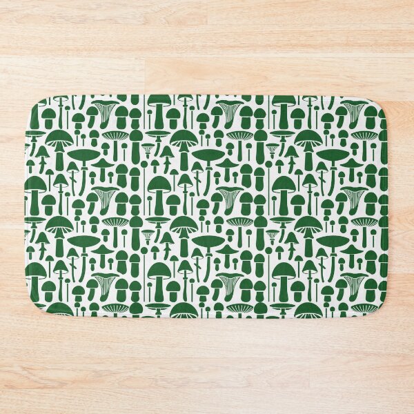 Item preview, Pilze & Waldfreude: Grünes Pilzmuster auf weißem Hintergrund designed and sold by IraNiva.