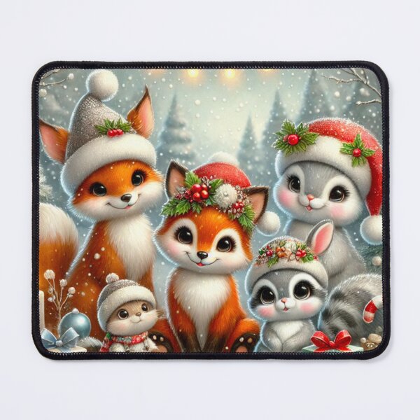 Item preview, Adorable Christmas Animals in Festive Hats designed and sold by GrizzlyCollective.