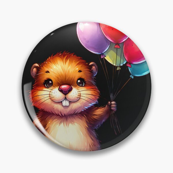 Artikelvorschau, Niedlicher Biber mit Partyballons entworfen und verkauft von AwesomeBeyondLimits.