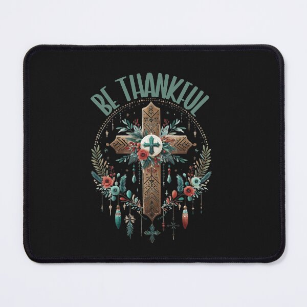 Item preview, Boho Cross and Flowers Be Thankful designed and sold by AlienOccupation.