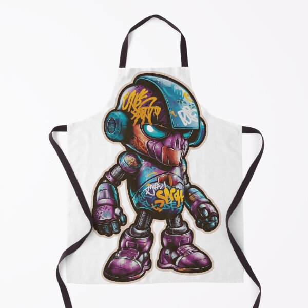 Item preview, Colorful street robot in graffiti art style designed and sold by creativepers.