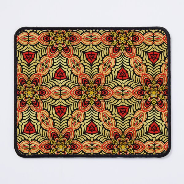 Item preview, Hand drawn repeating pattern, red and gold metallic effect. designed and sold by Shoot-The-Moon.