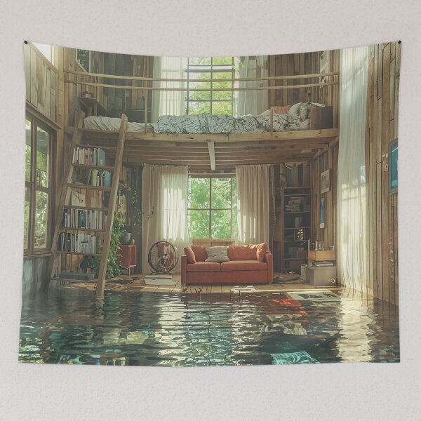 Item preview, Submerged Serenity: A Room Beneath the Waves designed and sold by oanaunciuleanu.