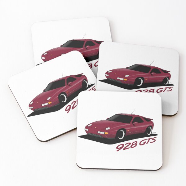 Item preview, Porsche 928 GTS Illustration Burgundy Metallic designed and sold by blackdogshop.