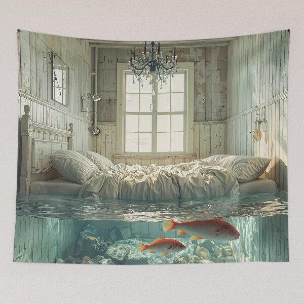 Item preview, Submerged Serenity: A Room Beneath the Waves designed and sold by oanaunciuleanu.