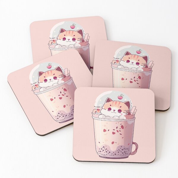Item preview, Kitty Bubble Tea - Boba Cat Anime Kawaii designed and sold by RetroPrism.