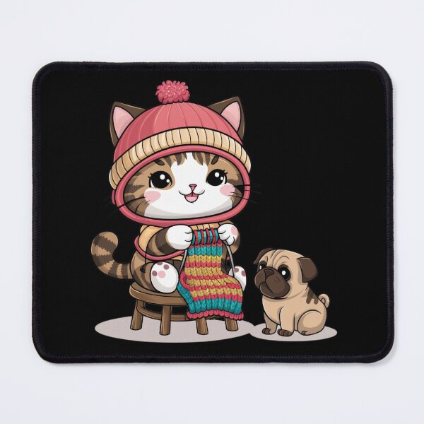 Item preview, knitting cat designed and sold by jkrphoto.