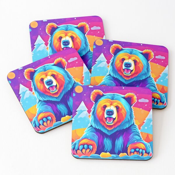 Item preview, Vibrant Bear in Snow designed and sold by Health And Fitness Posts e-Store.