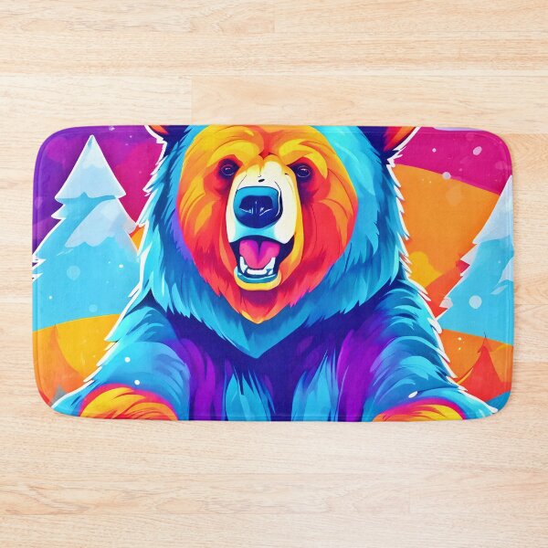 Item preview, Vibrant Bear in Snow designed and sold by Health And Fitness Posts e-Store.