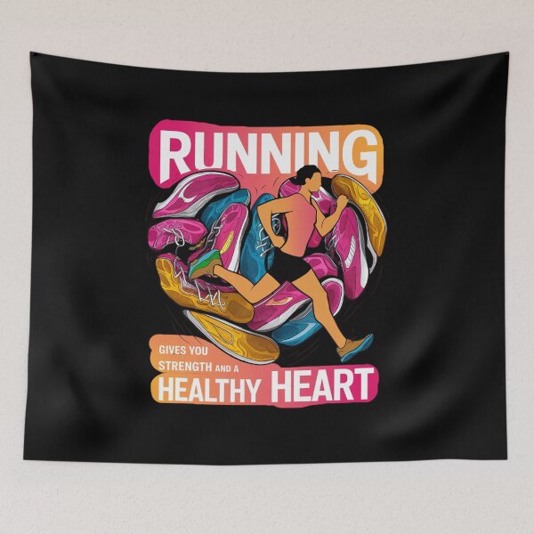 Item preview, Running Gives You Streng And A Healty Heart - Motivational T-shirt For Runners And Athletes designed and sold by Creomix.