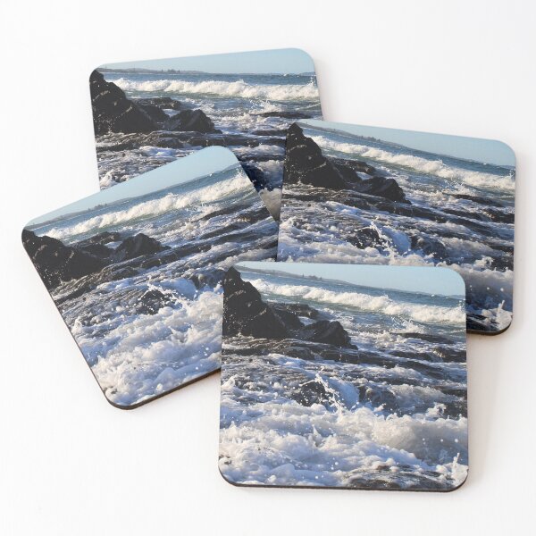 Item preview, Breaking waves over rocky shore designed and sold by MacLittle.