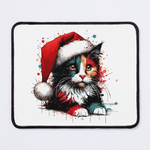 Item preview, Tricolor Calico Cat Christmas Splash Art designed and sold by TomFrontierArt.