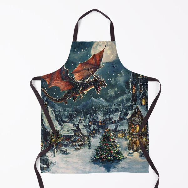 Item preview, Dragon Wishes the Town Merry Christmas designed and sold by Playing In Mud.