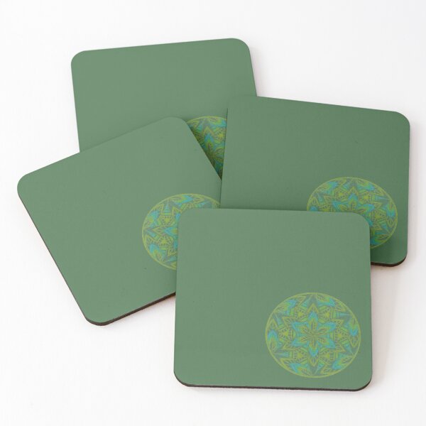 Item preview, Flower of Life Mandalas: 051 - Leafy Green Kaleidoscope designed and sold by SonoSonoStudio.