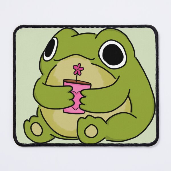 Item preview, Cute frog holding a flower pot designed and sold by PrettyPinkyLady.
