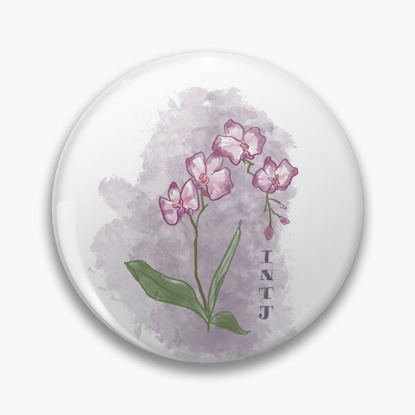 Item preview, Myers Briggs personality type Orchid flower watercolor INTJ 16 personalities  designed and sold by stellaerosae.