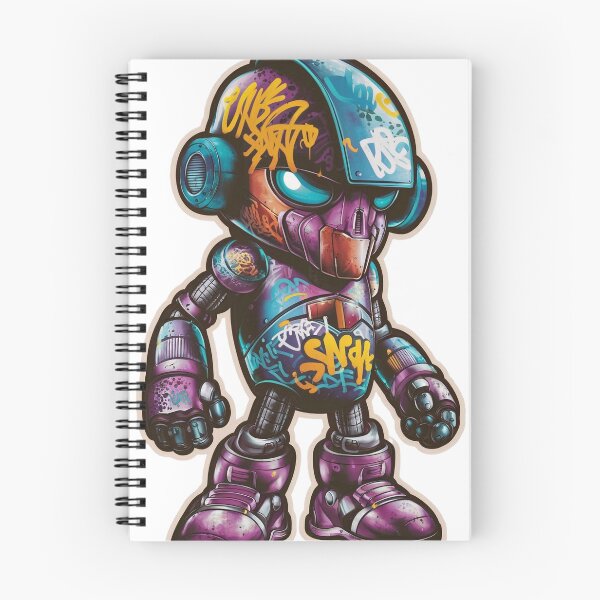 Item preview, Colorful street robot in graffiti art style designed and sold by creativepers.