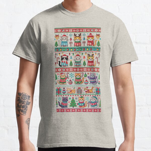 Item preview, Christmas Cat Sweater - Festive Holiday Design for Cat Lovers designed and sold by chantastical.