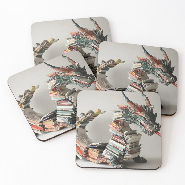 Item preview, Bookwyrm Dragon Sculpture 1 - Literary Art for Fantasy Lovers designed and sold by Playing In Mud.