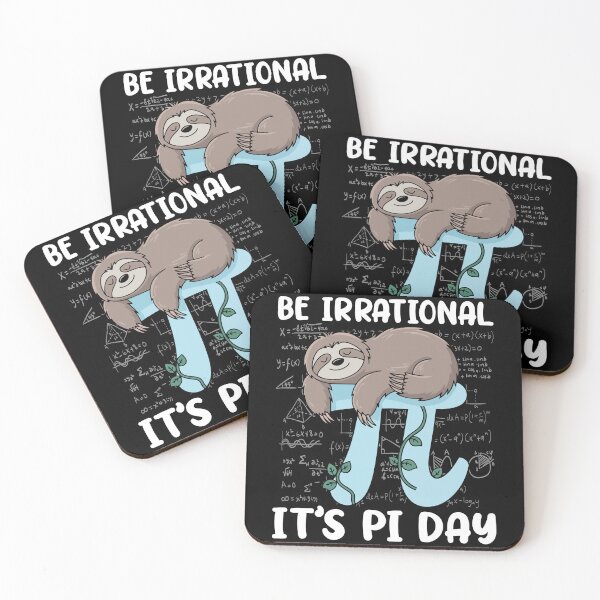 Item preview, Be Irrational Pi Day Sloth designed and sold by OskarArts.