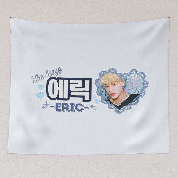 Item preview,  ERIC The Boyz Kpop Boy Group Blue Members Name Collage Design  designed and sold by AJUNICE STUDIO.