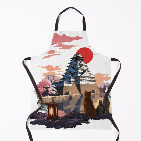 Item preview, The Japan Cat (Japanese bobtail cat and Osaka castle) designed and sold by Kataverse.