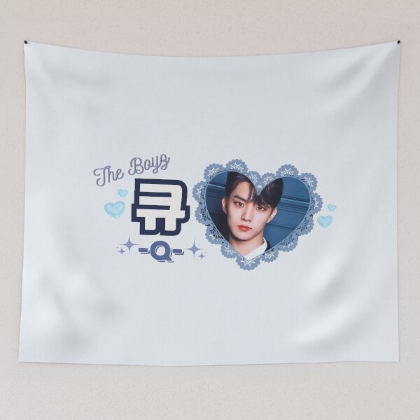 Item preview, Q The Boyz Kpop Boy Group Blue Members Name Collage Design  designed and sold by AJUNICE STUDIO.