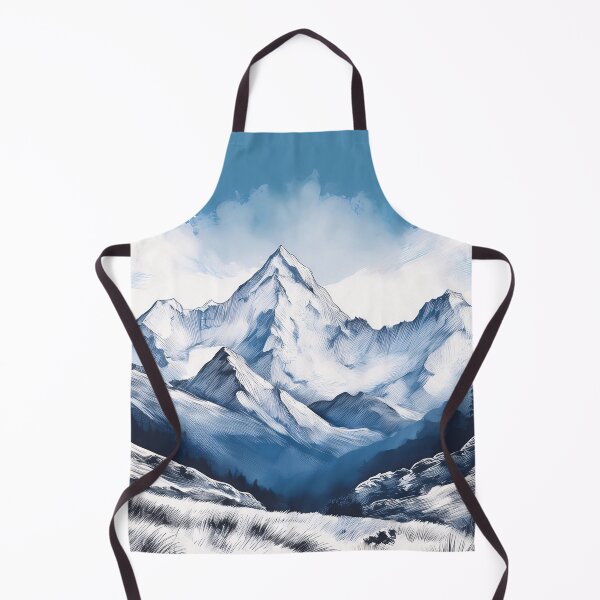 Item preview, A majestic mountain range with snow-capped peaks against a dramatic blue sky designed and sold by homydesign.