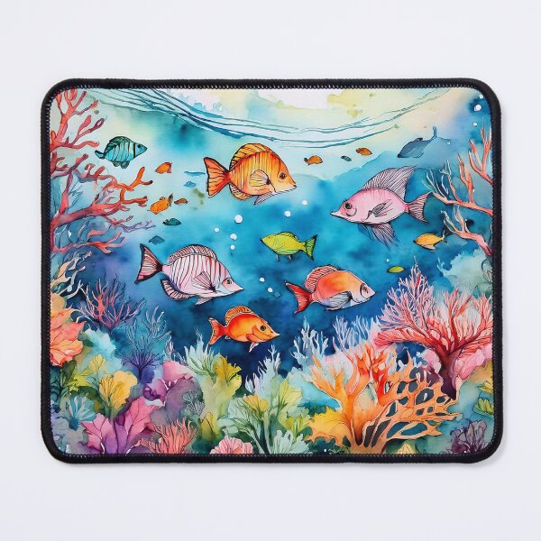 Item preview, A vibrant underwater scene with colorful coral reefs and fish designed and sold by homydesign.