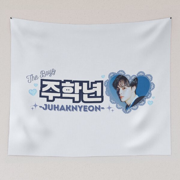 Item preview, JUHAKNYEON The Boyz Kpop Boy Group Blue Members Name Collage Design  designed and sold by AJUNICE STUDIO.