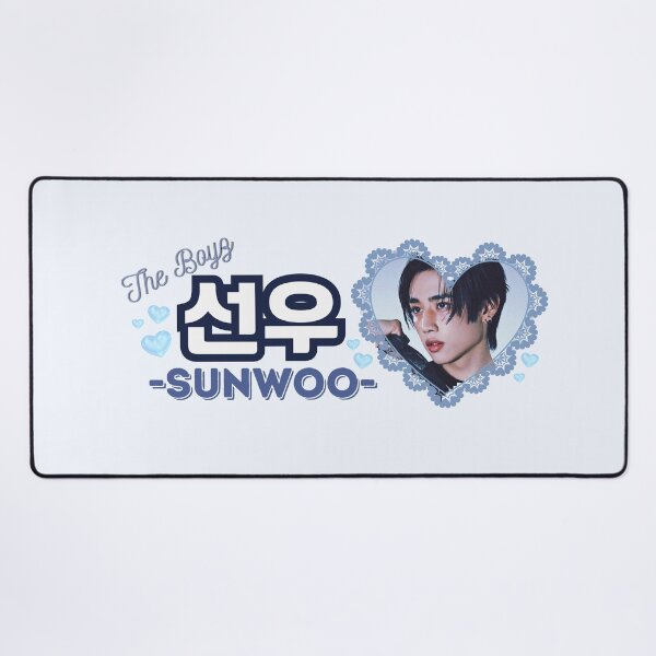 Item preview, SUNWOO The Boyz Kpop Boy Group Blue Members Name Collage Design designed and sold by AJUNICE STUDIO.