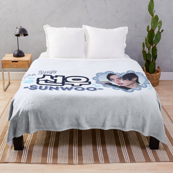 Item preview, SUNWOO The Boyz Kpop Boy Group Blue Members Name Collage Design designed and sold by AJUNICE STUDIO.