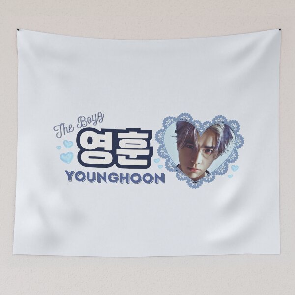 Item preview, YOUNGHOON The Boyz Kpop Boy Group Blue Members Name Collage Design  designed and sold by AJUNICE STUDIO.