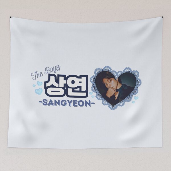 Item preview, SANGYEON The Boyz Kpop Boy Group Blue Members Name Collage Design  designed and sold by AJUNICE STUDIO.