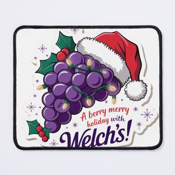 Item preview, Festive Grape Holiday Design with Santa Hat and Lights designed and sold by Bmd4Fitness.