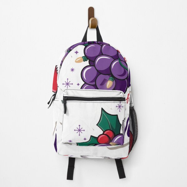 Item preview, Festive Grape Holiday Design with Santa Hat and Lights designed and sold by Bmd4Fitness.
