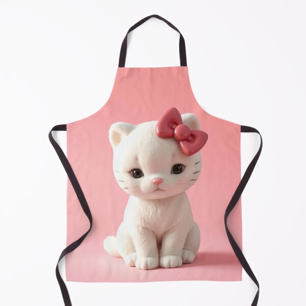 Item preview, Cute Kitty Bedroom Art Pink Background Kids Teens Room Adorable Kitty designed and sold by HardToFindMerchandise.