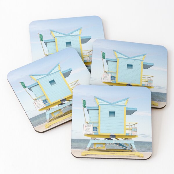 Item preview, Miami Beach Retro Lifeguard Tower at 14th designed and sold by BenCrowther.